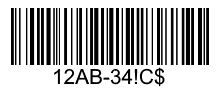 Code 128 A Barcode